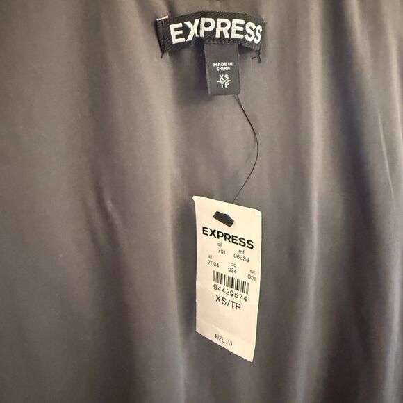 NWT Express Sequin Mini Dress XS ~ Black Silver Iridescent Party Glam Sparkle - Picture 10 of 12